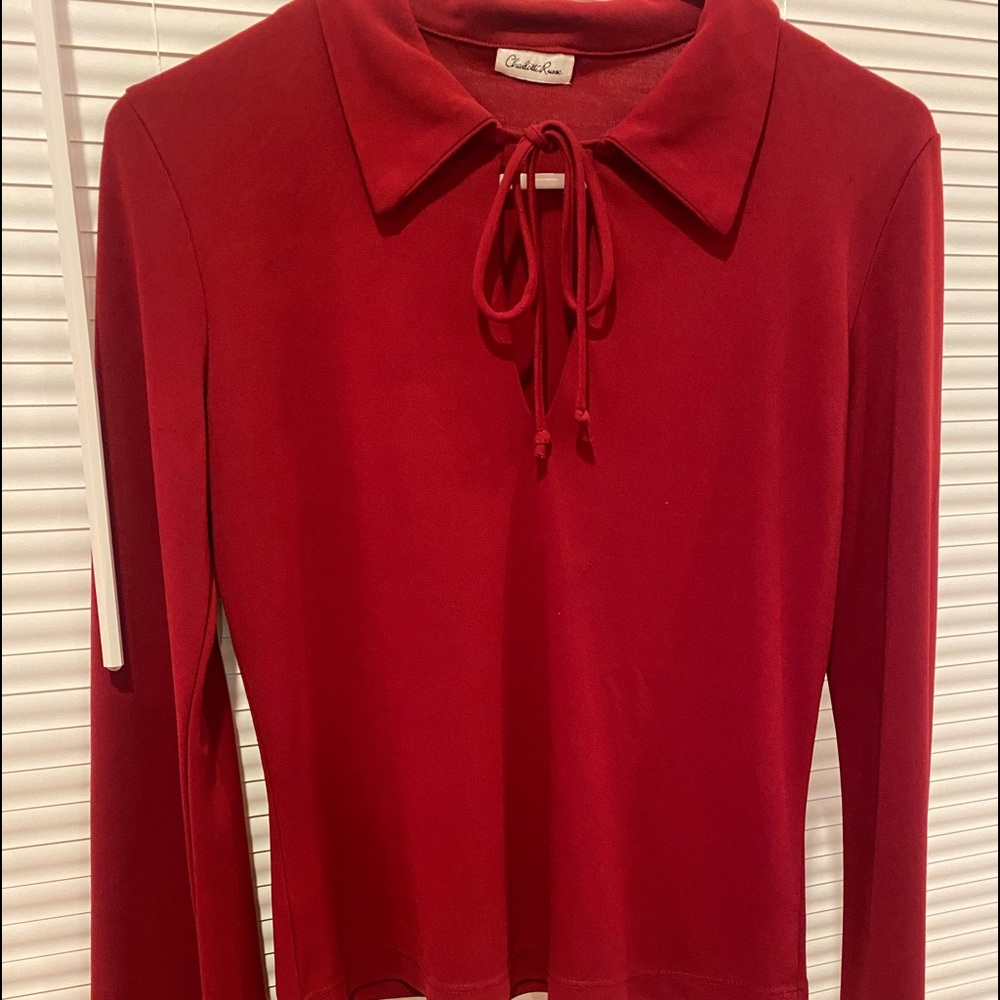 Red blouse